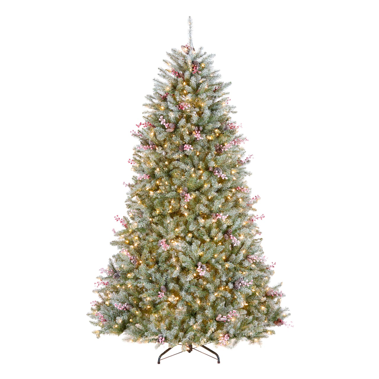 7.5ft. Pre-Lit Snowy Dunhill® Fir Artificial Christmas Tree, Clear Lights